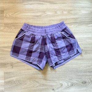 Lululemon Purple Plaid Shorts